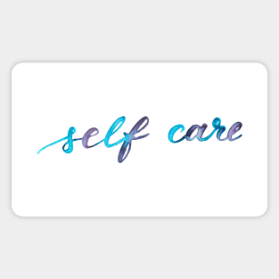 Self care - turquoise and purple Magnet